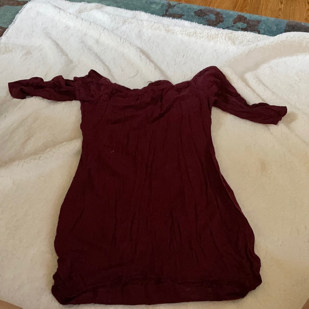 Burgundy Short Dress